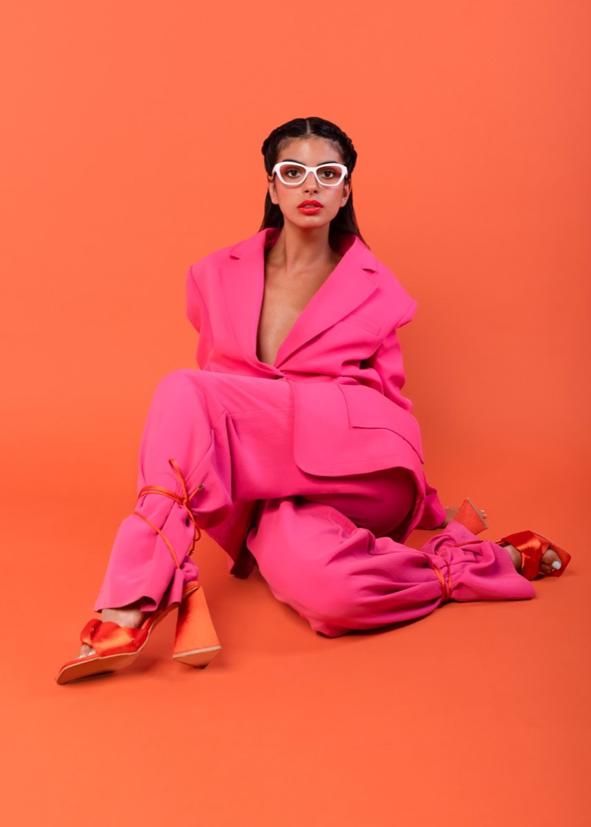 Occhiali da lettura Orchidea indossati