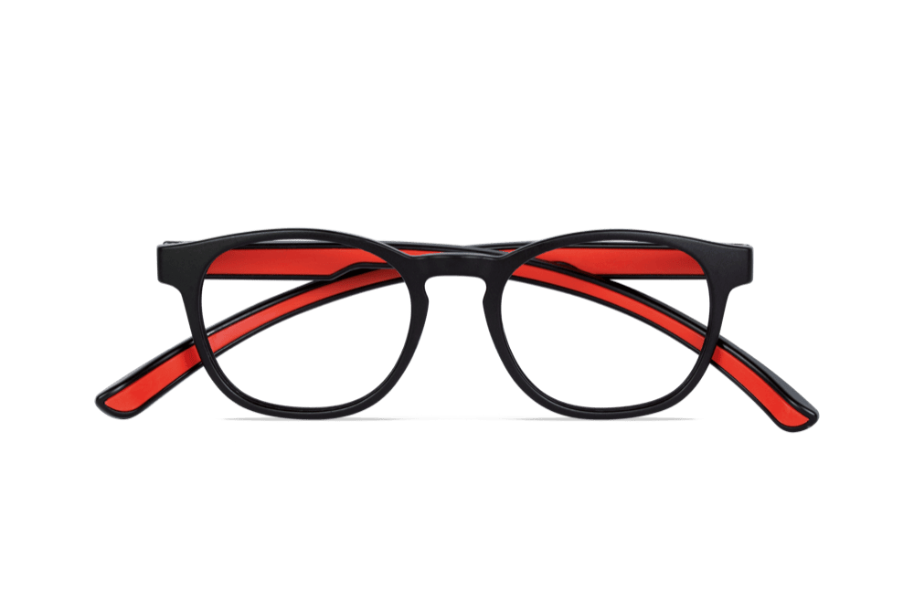 Morefaz Occhiali Da Sole Con Lettura Integrata – Unisex, Protezione UV400, Gradazioni Da +0.50 A +2.5, Colore Rosso/Nero, Taglia Regular